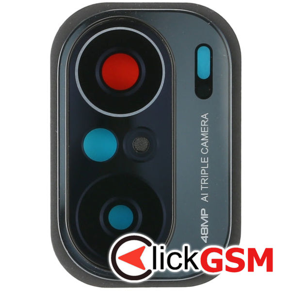 Piesa Geam Camera Cu Ornament Negru Xiaomi Redmi K40 1zf1