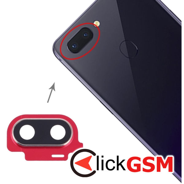 Piesa Piesa Geam Camera Cu Ornament Red Oppo R15 1x6x