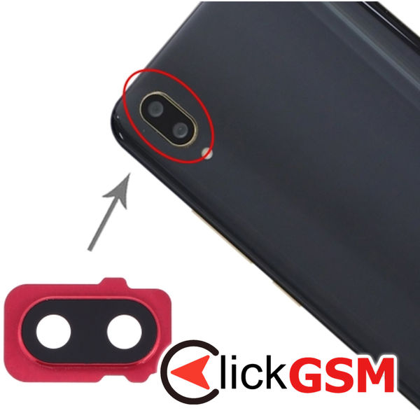 Piesa Piesa Geam Camera Cu Ornament Red Vivo X21 201f