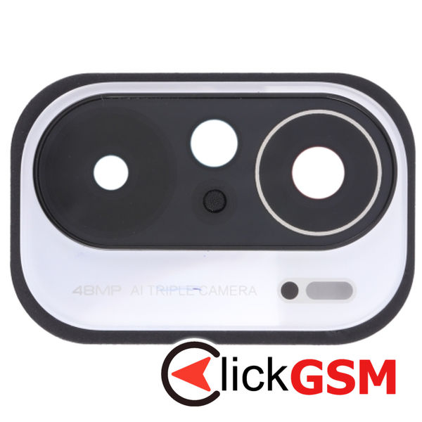 Piesa Geam Camera Cu Ornament White Xiaomi Mi 11x 1zft