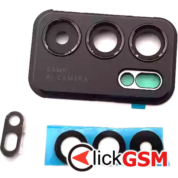 Piesa Geam Camera Negru Oppo Reno6 5g 2qny