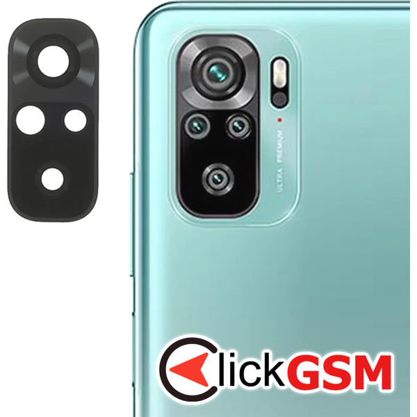 Piesa Geam Camera Negru Xiaomi Redmi Note 10 4x6v