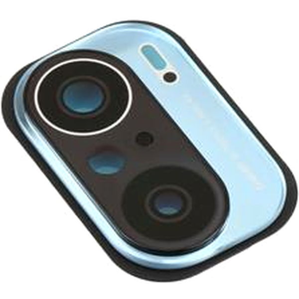 Xiaomi Redmi K40 · Back Camera Lens Holder Cover with Glass Part (without Logo) for Xiaomi Redmi K40 (48MP) M2012K11AC - Blue