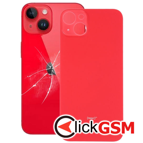 Piesa Geam Spate Red Apple Iphone 14 Plus 4ge1