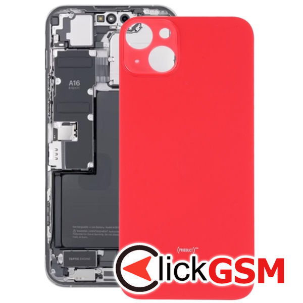 Piesa Geam Spate Red Apple Iphone 14 Plus 4ge2