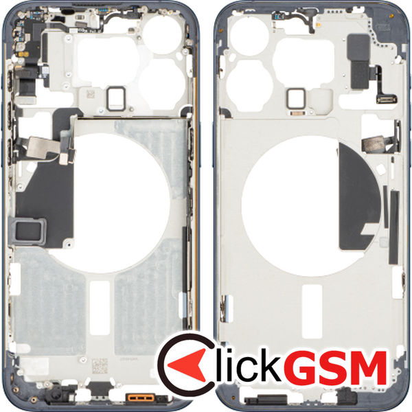 Piesa Mijloc Alb Apple Iphone 15 Pro Max 1gnf