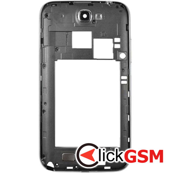 Piesa Mijloc Cu Capac Spate Black Samsung Galaxy Note 2 4e3d