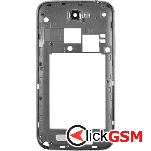 Piesa Piesa Mijloc Cu Capac Spate Black Samsung Galaxy Note 2 4e3e