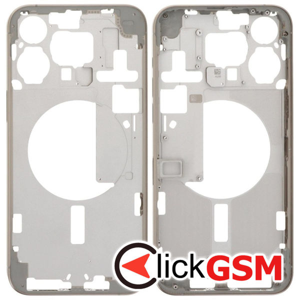 Piesa Piesa Mijloc Gri Mat Apple Iphone 15 Pro Max 39s