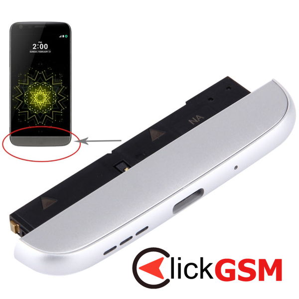 Piesa Modul Incarcare Cu Difuzor Microfon Si Mufa Incarcare Silver Lg G5 26in