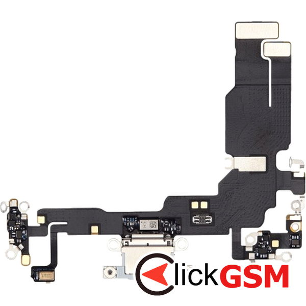 Piesa Modul Incarcare Cu Microfon Si Mufa Incarcare Albastru Apple Iphone 15 2yj