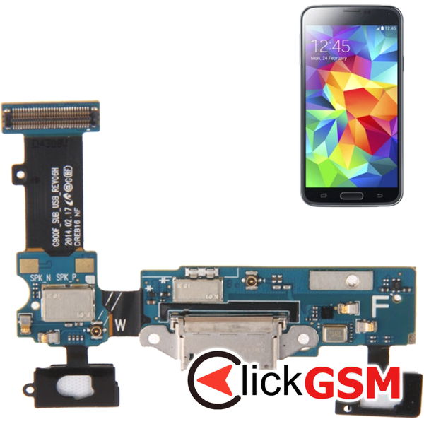 Piesa Modul Incarcare Cu Mufa Incarcare Samsung Galaxy S5 4a7w