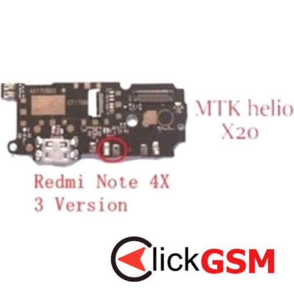 Piesa Modul Incarcare Cu Mufa Incarcare Xiaomi Redmi Note 4x 3a8k