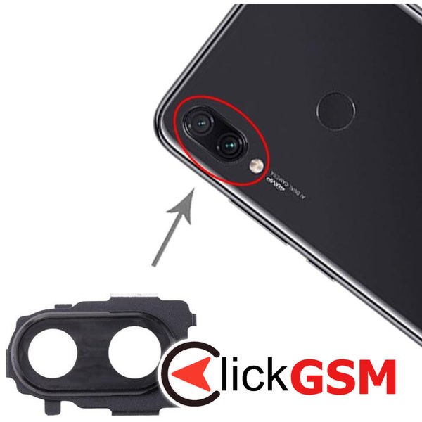 Piesa Ornament Camera Negru Xiaomi Redmi Note 7 Pro 1zht