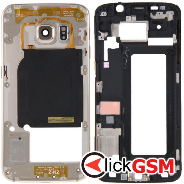 Piesa Rama Display Gold Samsung Galaxy S6 Edge 4e2q