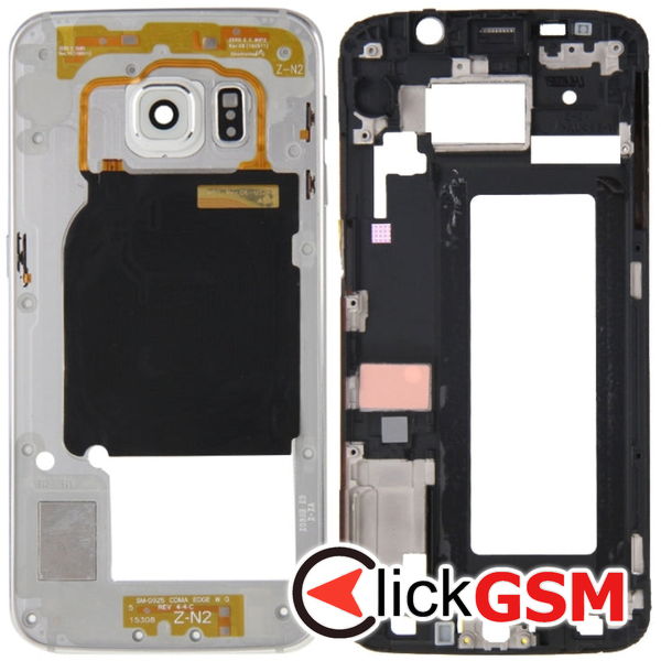 Piesa Piesa Rama Display Silver Samsung Galaxy S6 Edge 4e2r