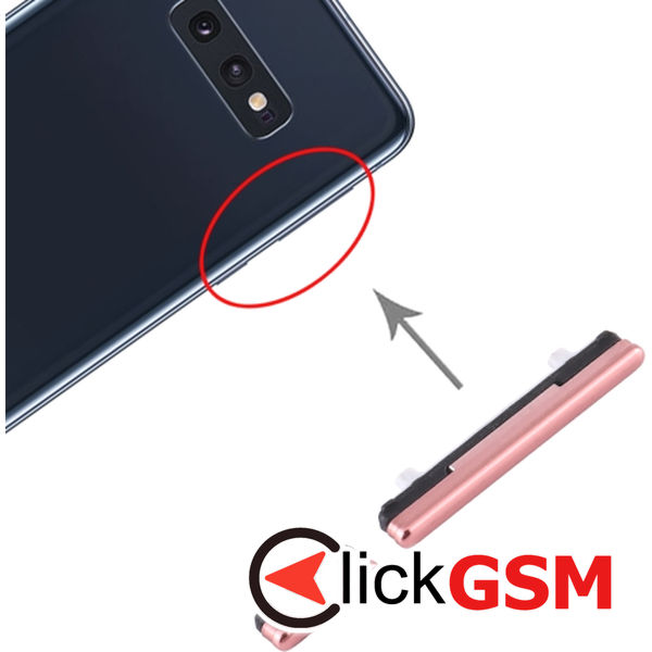 Piesa Piesa Senzor Amprenta Cu Buton Pornire Pink Samsung Galaxy S10e 4ocb