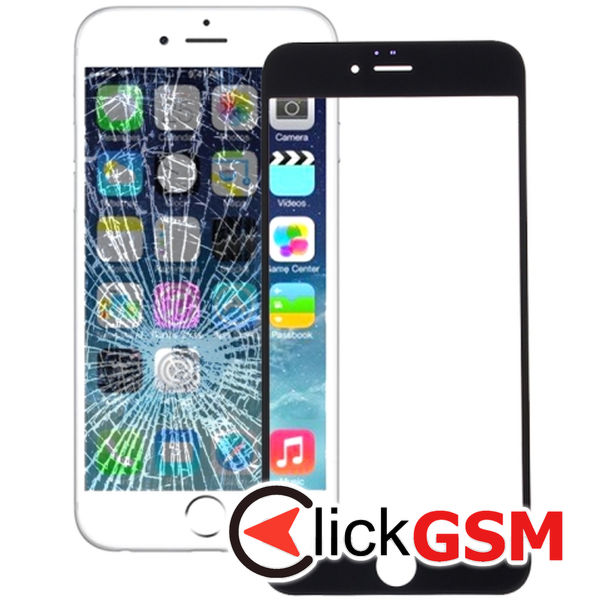 Piesa Piesa Sticla Black Apple Iphone 6s 4n0m