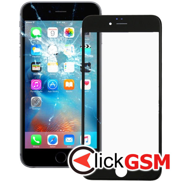 Piesa Piesa Sticla Black Apple Iphone 6s Plus 4fk3