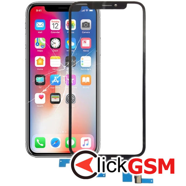 Piesa Piesa Sticla Black Apple Iphone X 4fx6