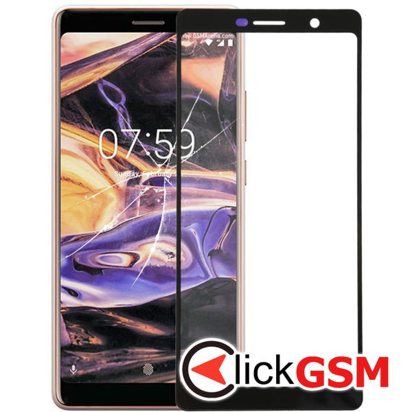 Piesa Sticla Black Nokia 7 Plus 49gd