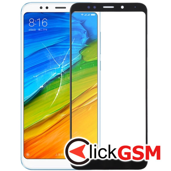 Piesa Piesa Sticla Black Xiaomi Redmi 5 Plus 4p5a