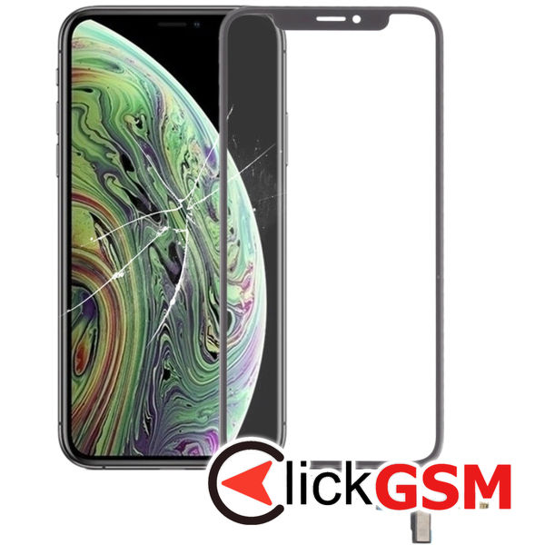 Piesa Sticla Cu Oca Black Apple Iphone Xs 4fno