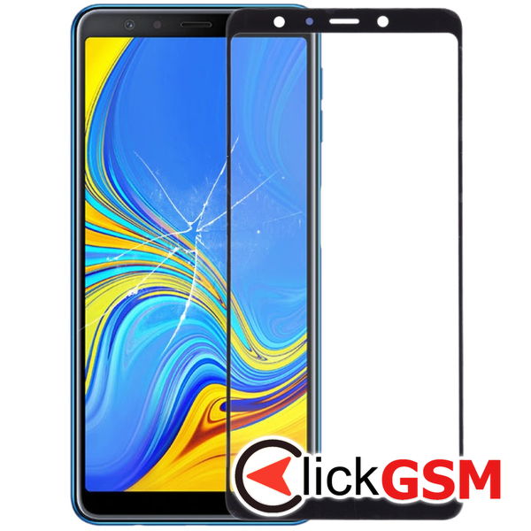 Piesa Piesa Sticla Cu Oca Black Samsung Galaxy A7 2018 4ce6