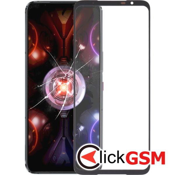 Piesa Sticla Cu Oca Negru Asus Rog Phone 5 Pro 2txk