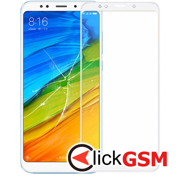 Piesa Sticla Cu Oca White Xiaomi Redmi 5 Plus 1ye0