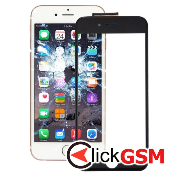 Piesa Sticla Cu Rama Display Black Apple Iphone 6s 4n0n