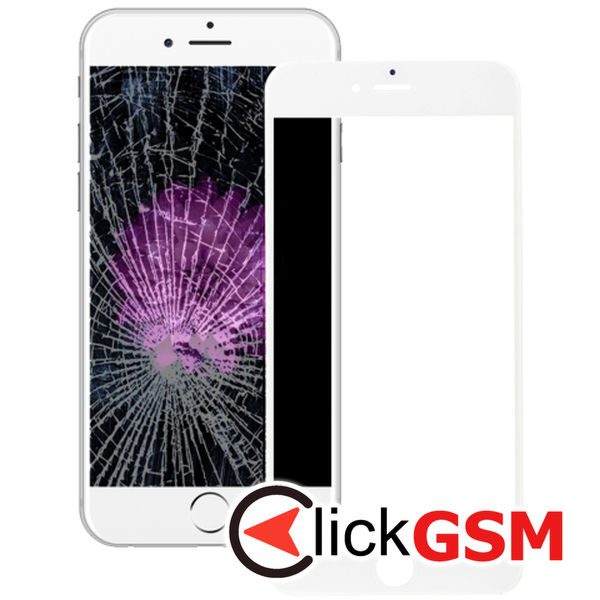 Piesa Sticla Cu Rama Display Si Oca White Apple Iphone 6s 4fnz