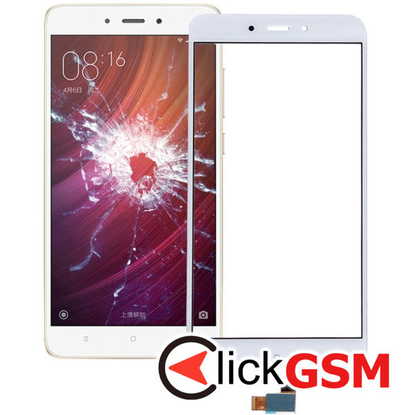 Piesa Sticla Cu Touchscreen Alb Xiaomi Redmi Note 4 263v