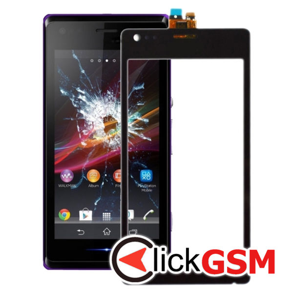 Piesa Sticla Cu Touchscreen Black Sony Xperia M 211w