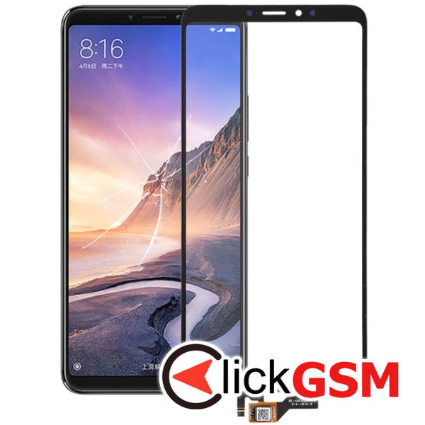 Piesa Piesa Sticla Cu Touchscreen Black Xiaomi Mi Max 3 25xi