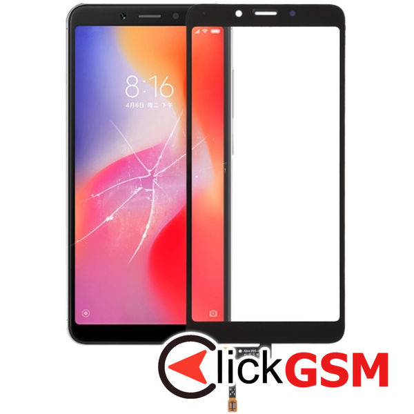 Piesa Sticla Cu Touchscreen Black Xiaomi Redmi 6 25x7