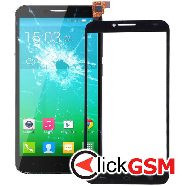 Piesa Sticla Cu Touchscreen Negru Alcatel Onetouch Idol 2 24he