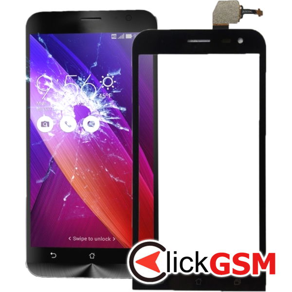 Piesa Sticla Cu Touchscreen Negru Asus Zenfone 2 Laser 2574