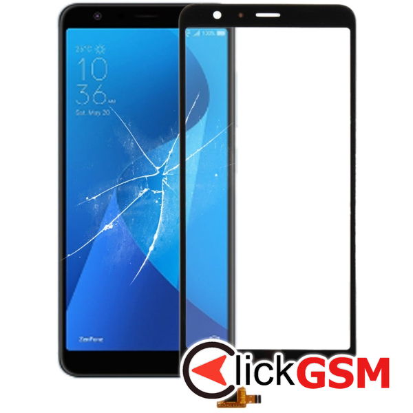 Piesa Sticla Cu Touchscreen Negru Asus Zenfone Max Plus M1 256i