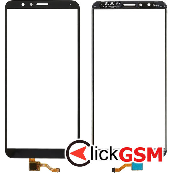 Piesa Sticla Cu Touchscreen Negru Honor 7x 4r1n