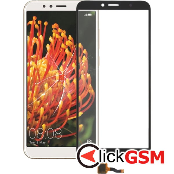 Piesa Piesa Sticla Cu Touchscreen Negru Huawei Y6 2018 49ew