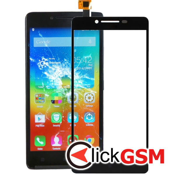 Piesa Sticla Cu Touchscreen Negru Lenovo K30 23zq