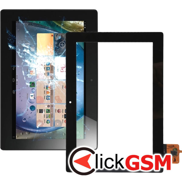 Piesa Sticla Cu Touchscreen Negru Lenovo S6000 23zp