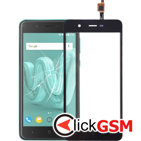 Piesa Sticla Cu Touchscreen Negru Wiko Kenny 225b