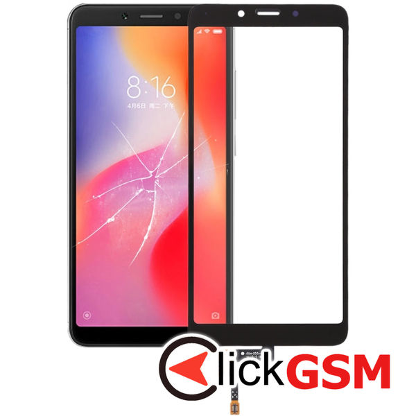 Piesa Sticla Cu Touchscreen Negru Xiaomi Redmi 6 25x7