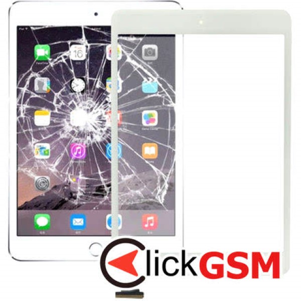 Piesa Sticla Cu Touchscreen Pentru Apple Ipad Mini 3 White 2arw
