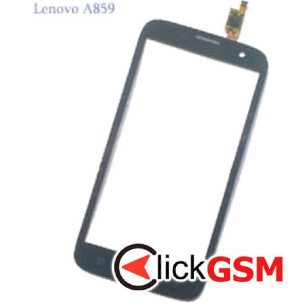 Piesa Sticla Cu Touchscreen Pentru Lenovo A859 Negru Zp5