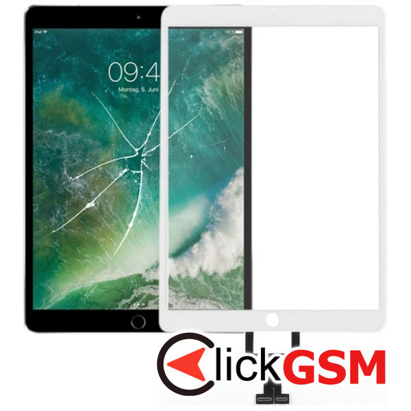 Piesa Sticla Cu Touchscreen White Apple Ipad Pro 10.5 2acp