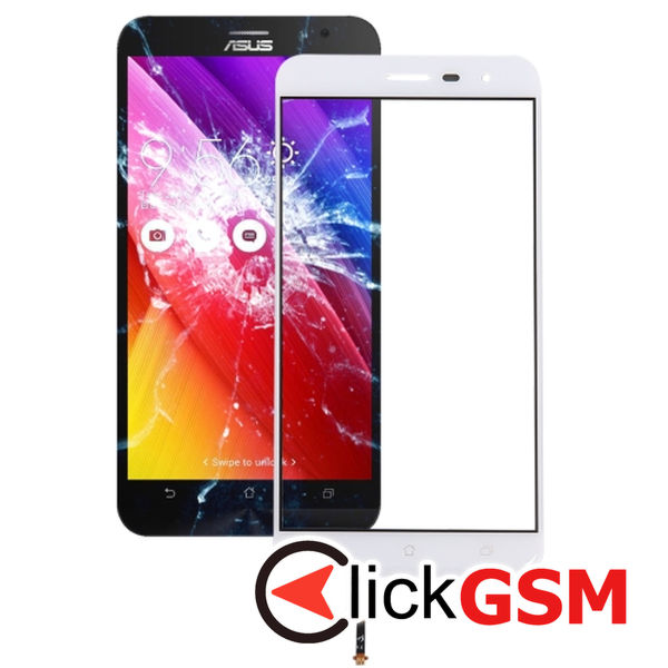 Piesa Piesa Sticla Cu Touchscreen White Asus Zenfone 3 256w