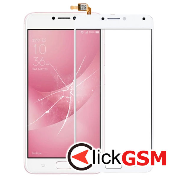 Piesa Piesa Sticla Cu Touchscreen White Asus Zenfone 4 Max Pro 4n6i